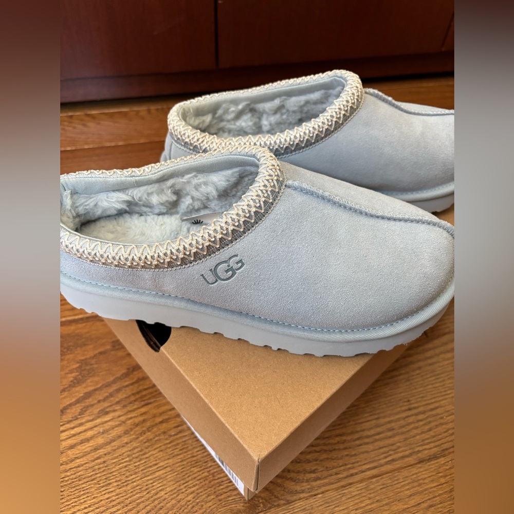 New UGG Tasman Slippers light blue